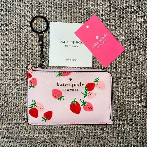kate spade Bags Kate Spade Wild Strawberries Staci Lzip Cardholder
